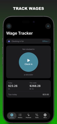 Wage Tracker Widgets iPhone screenshot