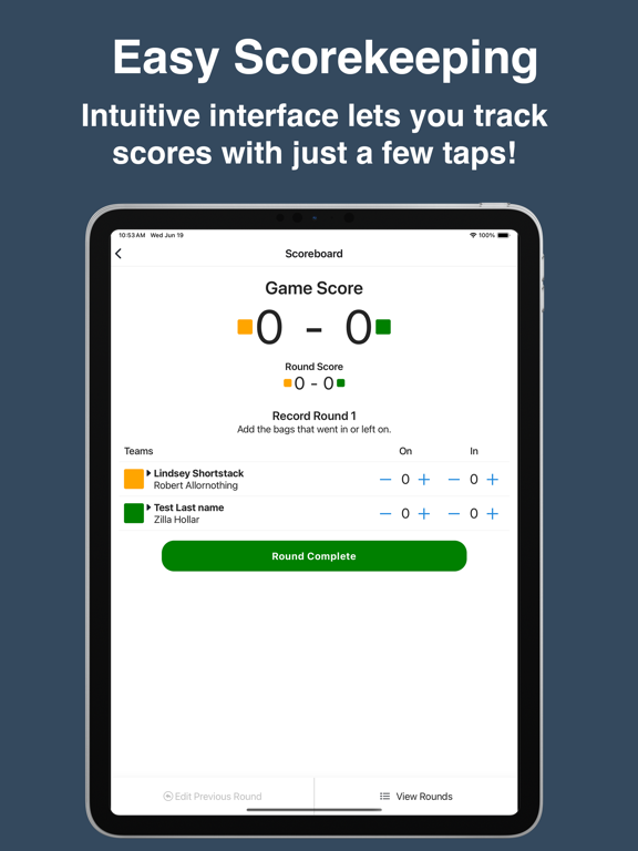 Cornhole Caddy iPad screenshot 5 - Sports app