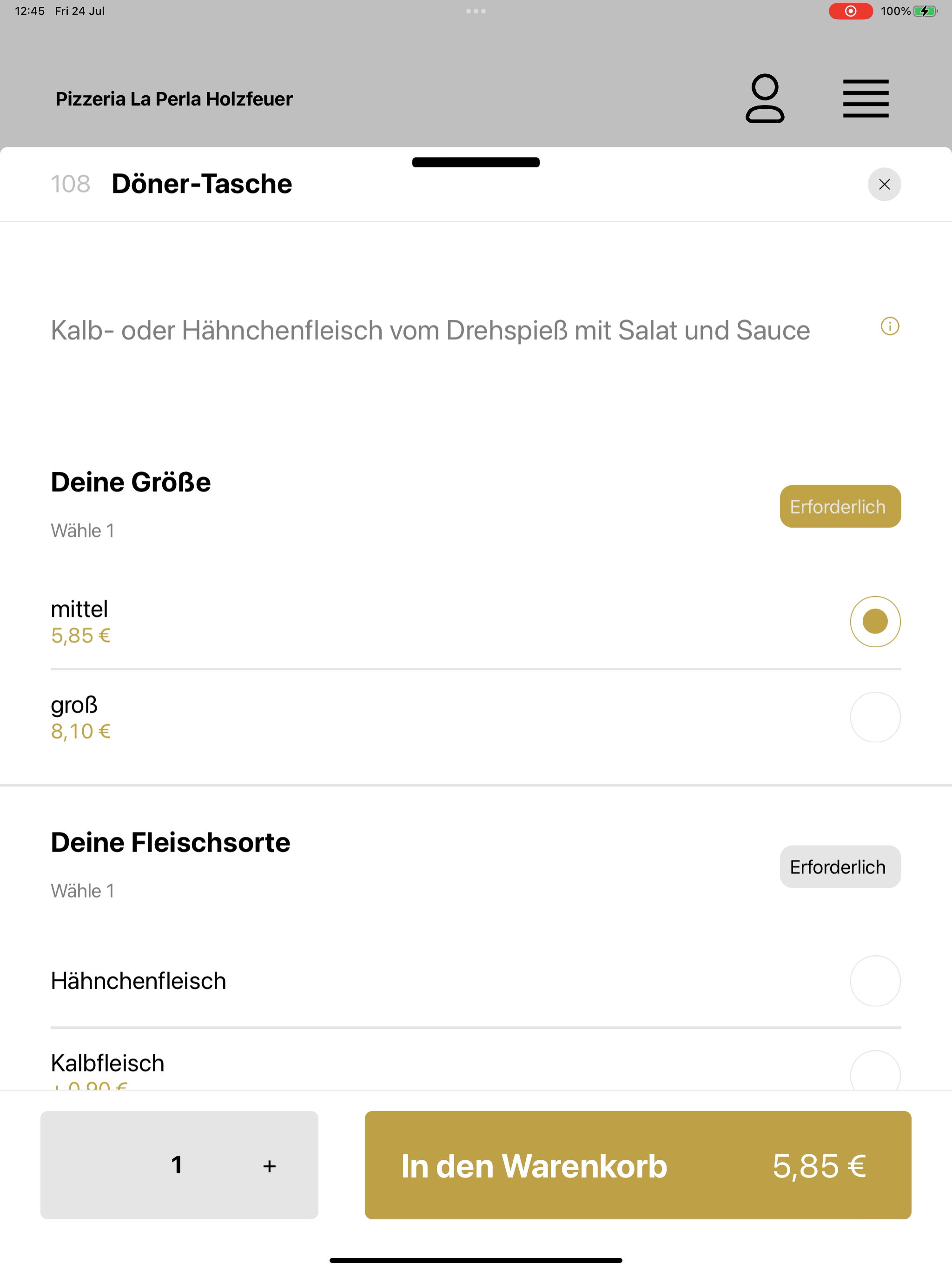 Pizzeria La Perla Holzfeuer screenshot 8