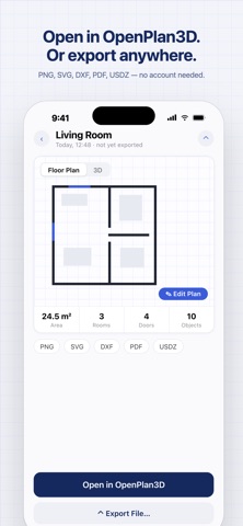OpenPlan3D iPhone screenshot