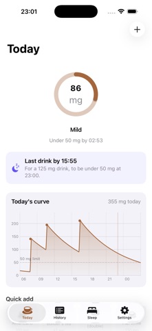 Caffeine Tracker: Coffee Sleep Screenshot 1 of 5