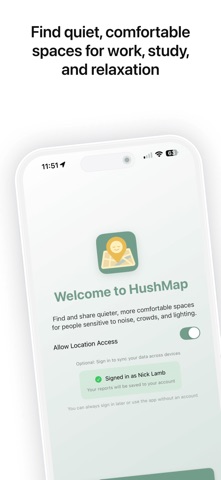 HushMap screenshot