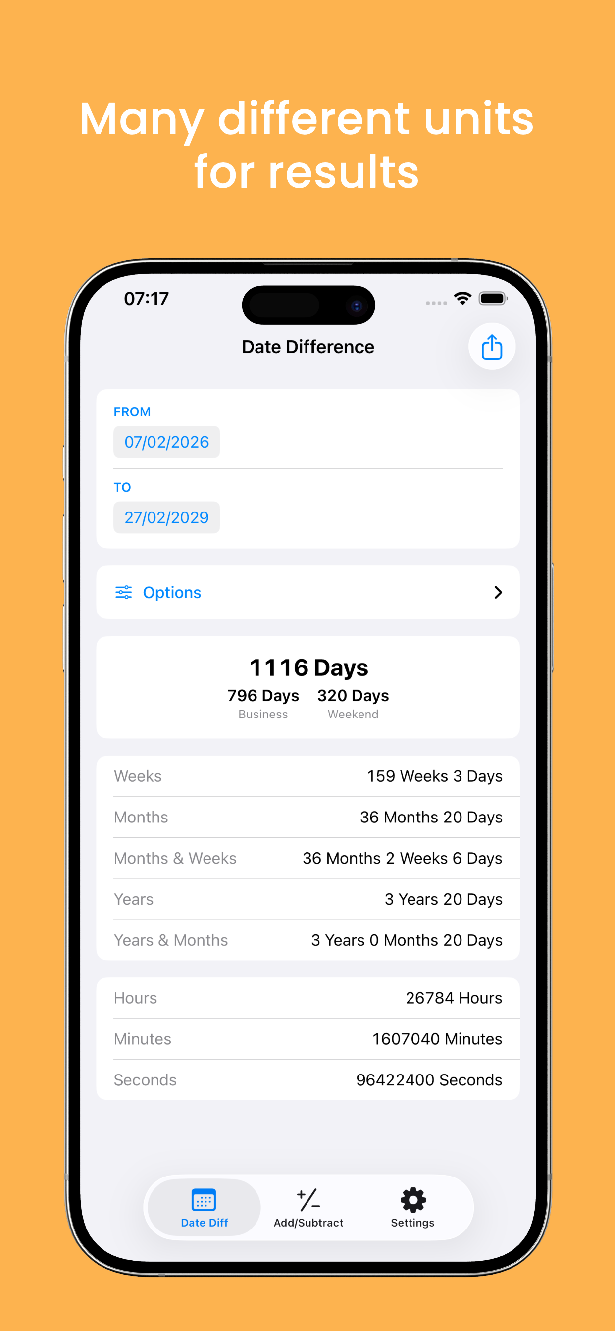 The Date and Time Calculator screenshot 3