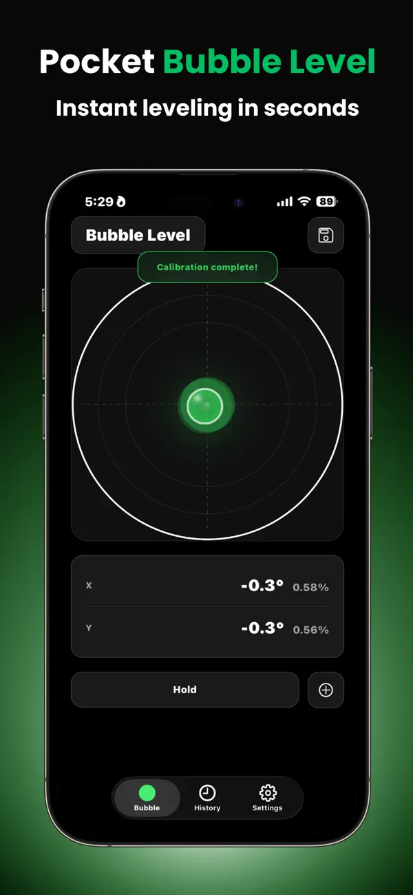 Screenshot #1 pour Bubble Level: Pro Measure Tool