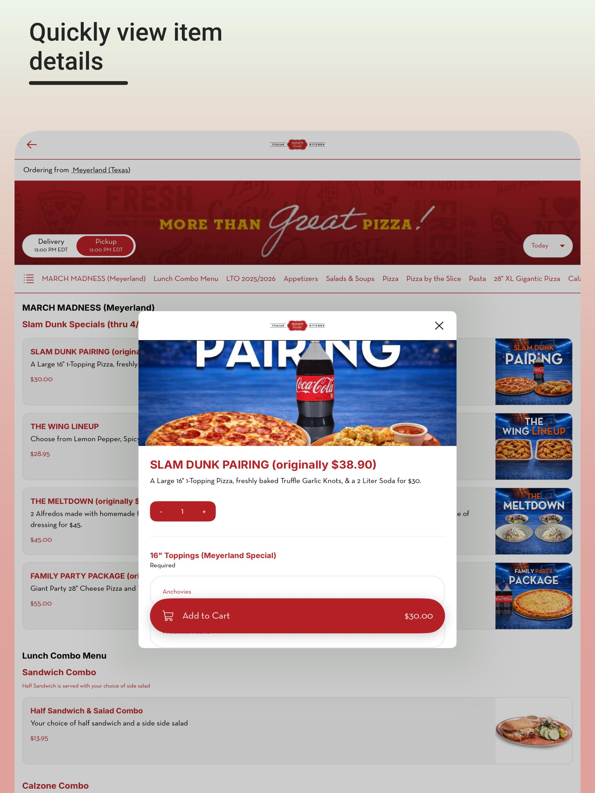 Russo's NY Pizzeria & Italian