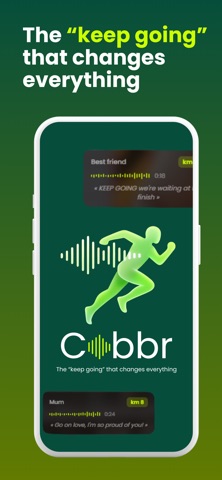 Cobbr : encouragements running iPhone screenshot