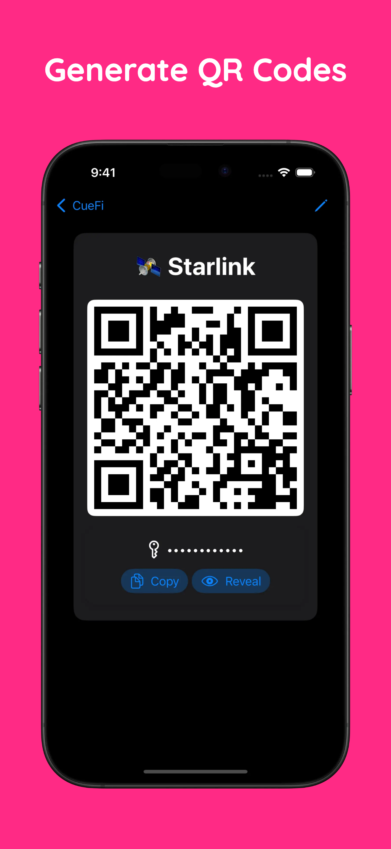 CueFi - WiFi QR Codes screenshot 2
