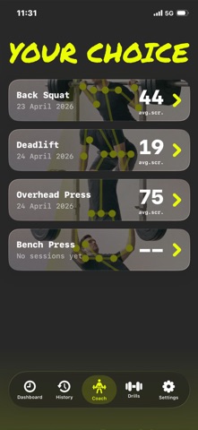 Form: Gym Training Analysis iPhone screenshot