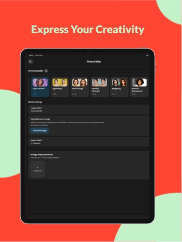 Pixi: AI Photo Editor & Filter iPad screenshot