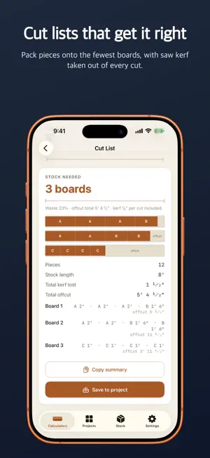 Tenon: Woodworking Calculator screenshot 1