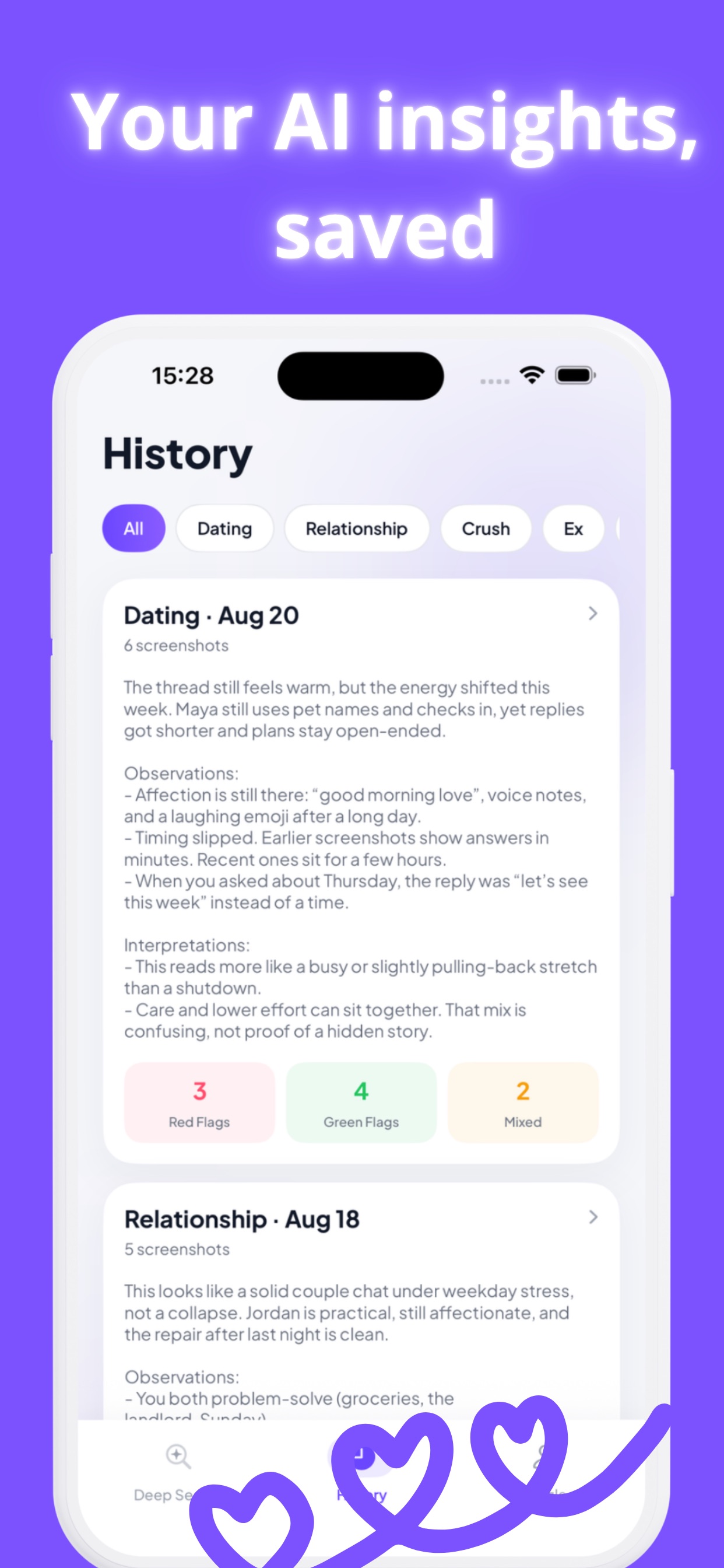 Screenshot 3 of AI Deep Search: Relationships