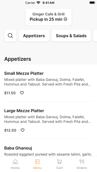 Ginger Cafe iPhone screenshot 2 - Food & Drink app