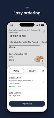 Moish and Itzy’s Restaurant iPhone screenshot