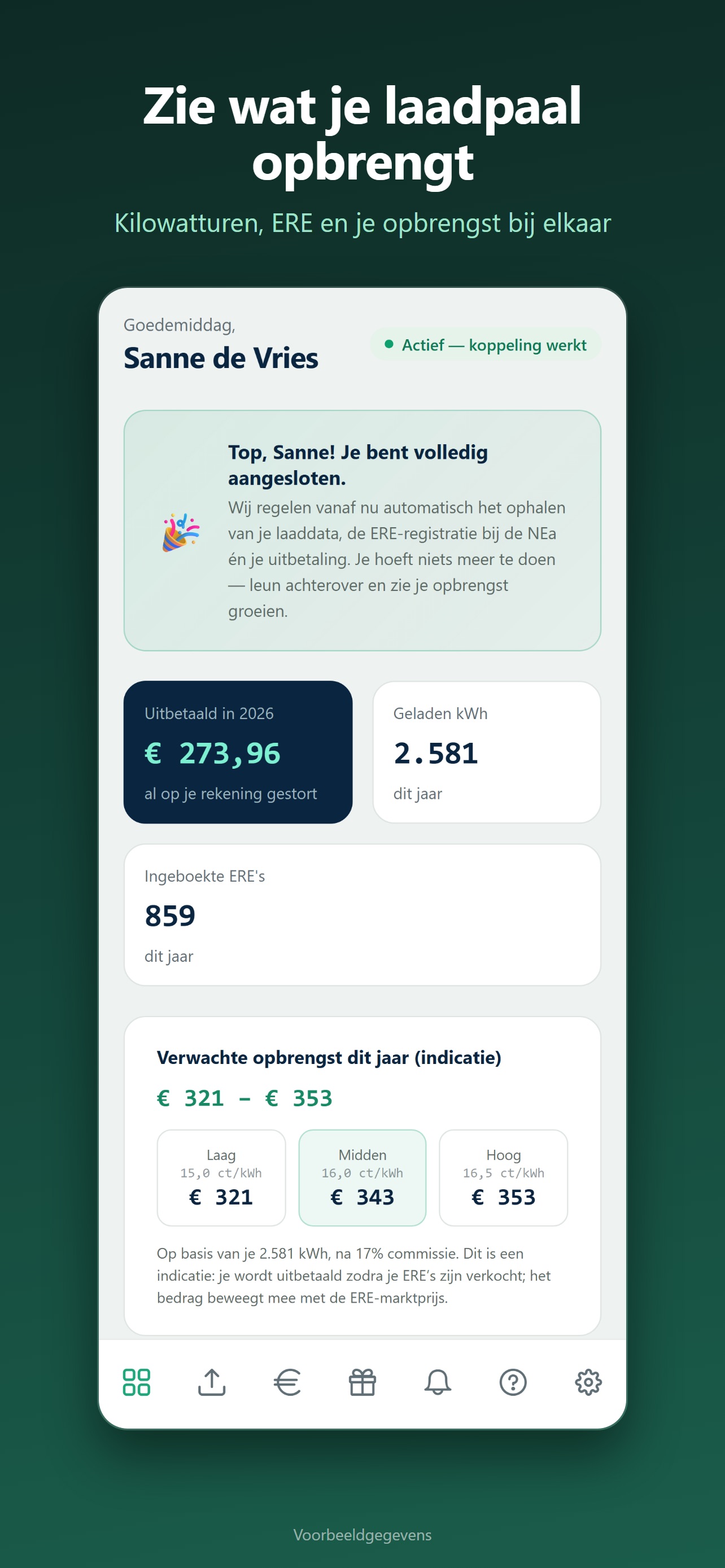 Screenshot 1 of LaadCash: geld met je laadpaal