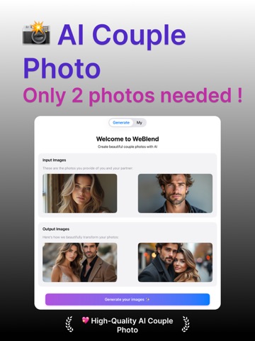 WeBlend-AI Couple Photo iPad screenshot