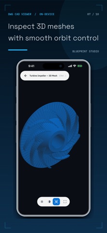 DWG CAD Viewer: DXF, STL iPhone screenshot