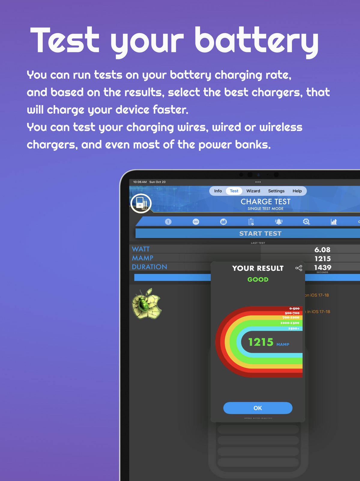 Amperes Battery Charging Lite ipad screenshot 1