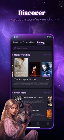 CrazyFics-Stories Await You iPhone screenshot