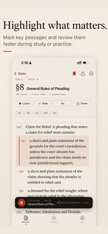 FRCP Rules iPhone screenshot