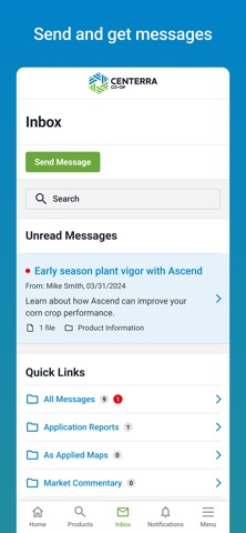 Centerra Connect iPhone screenshot