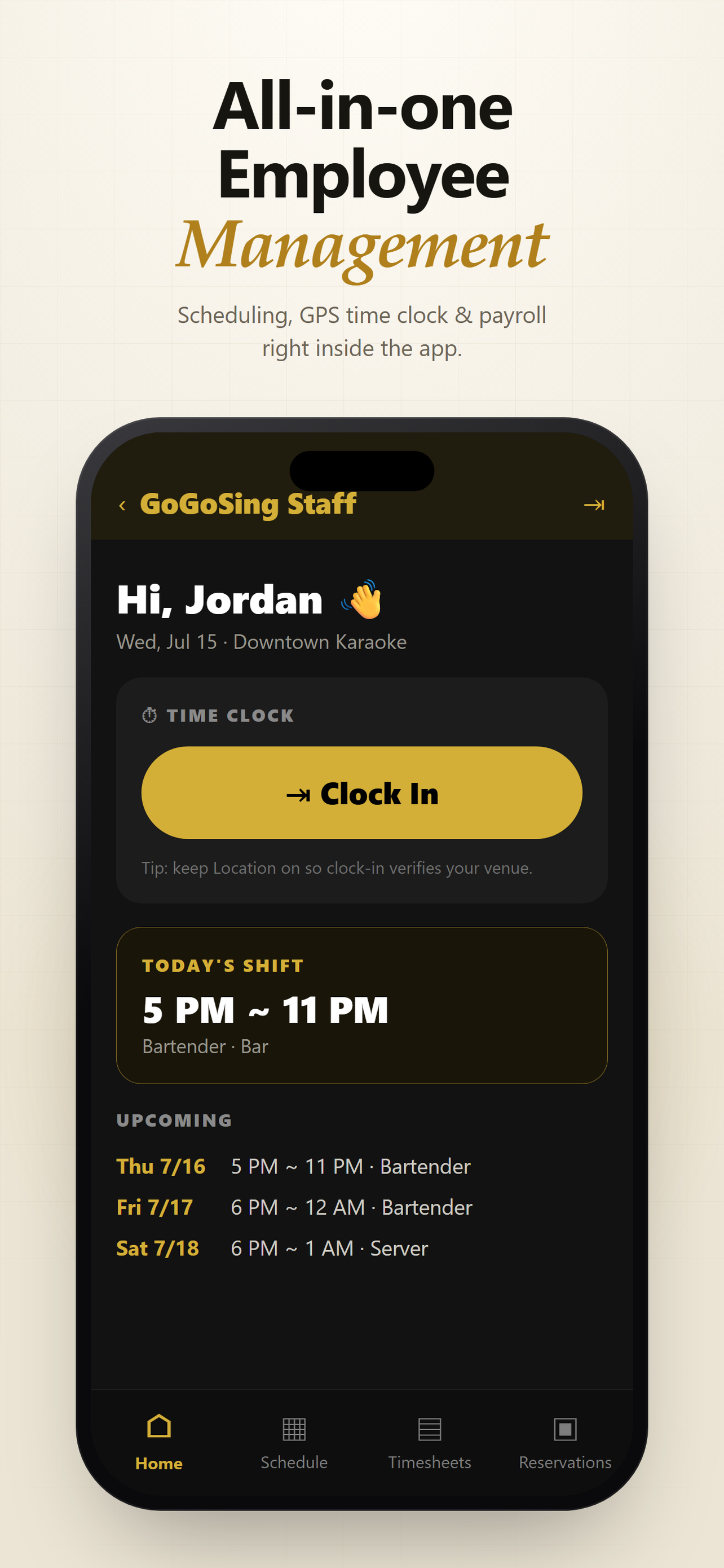 GoGoSing: Space Reservations screenshot 4
