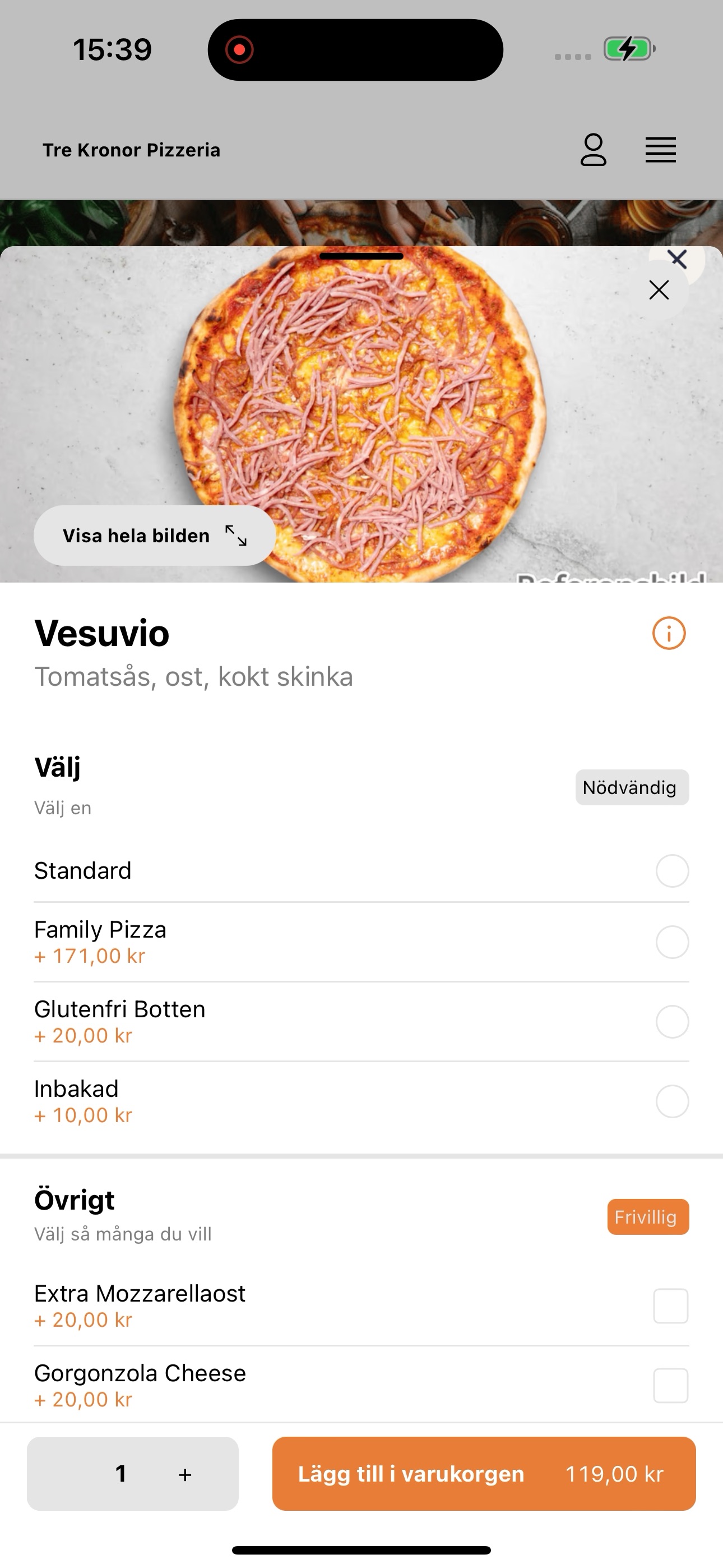 Screenshot 4 of Pizzeria Tre Kronor SE