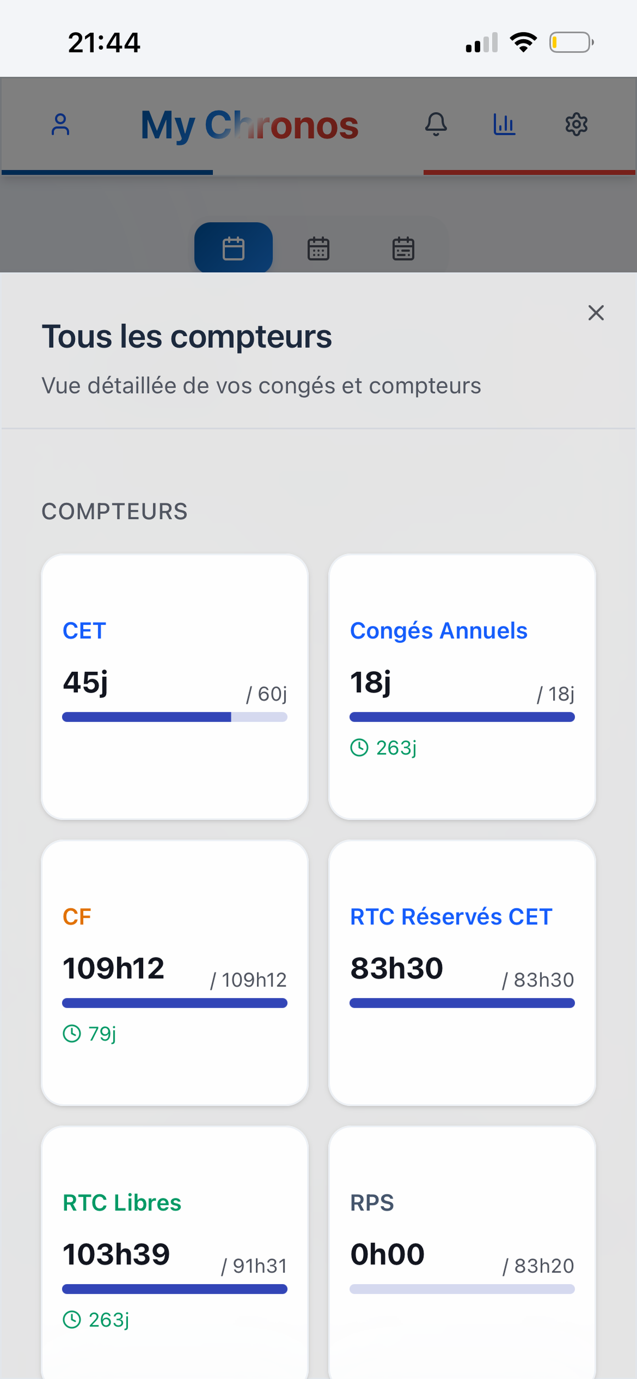 MyChronos - Gestion des conges