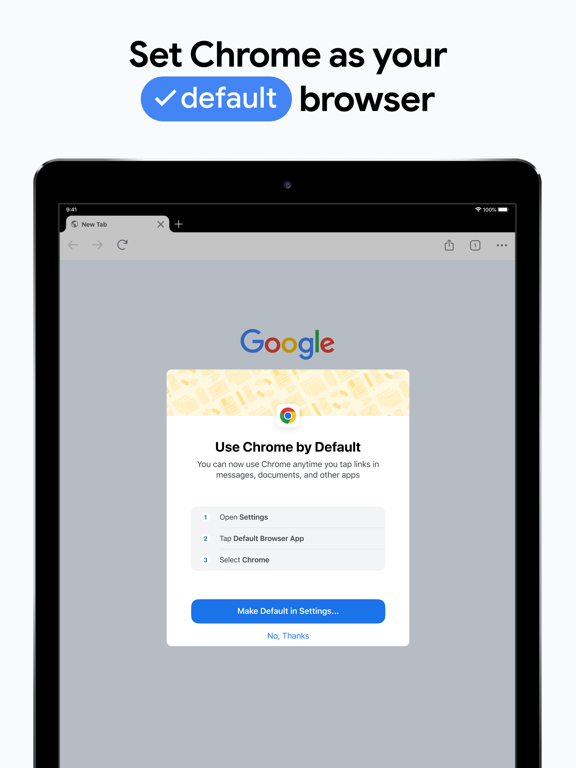 Google Chrome iPad screenshot 9 - Utilities app