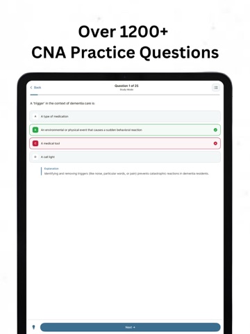 CNA Practice Exam iPad screenshot