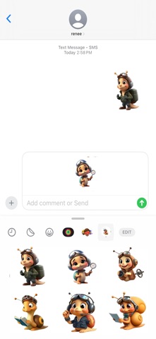 Pilot Snail Stickers screenshot
