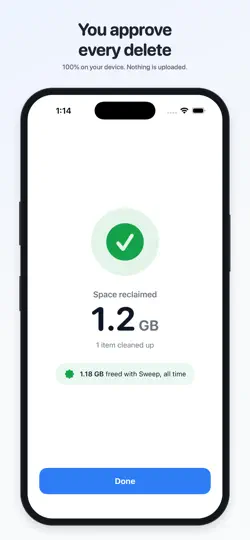 Capture d'écran de Sweep: Storage Cleaner sur iPhone 5