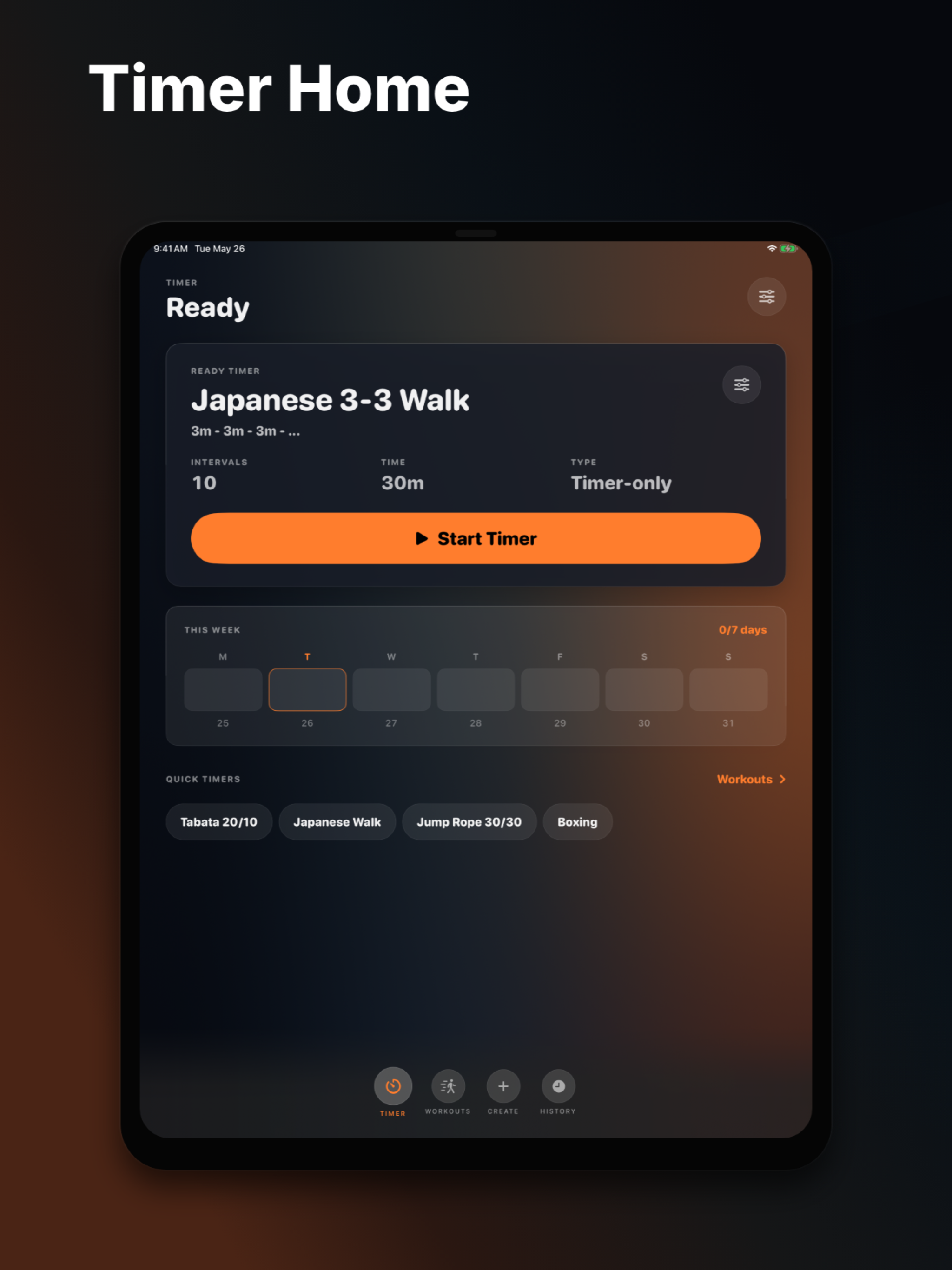 Interval Timer: Tempo