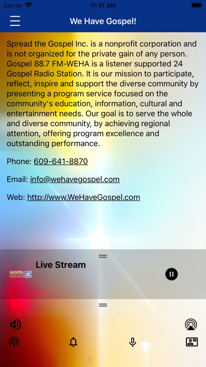 WE HAVE GOSPEL | WEHA  (RADIO)