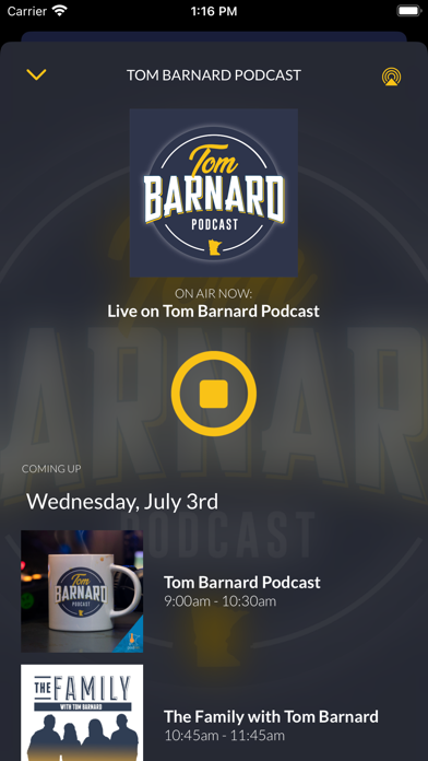 Tom Barnard Morning Show Screenshot