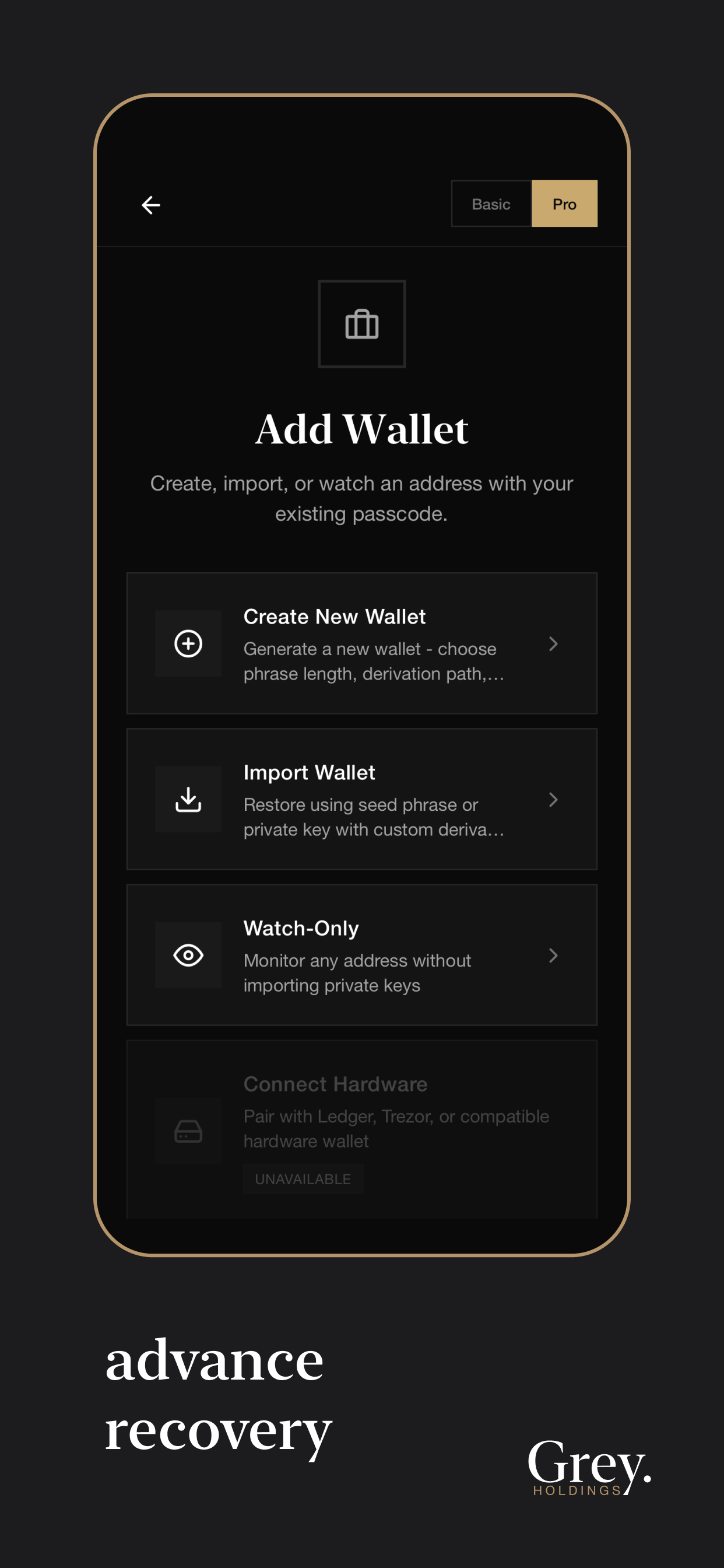 Grey Wallet: BTC, ETH & crypto screenshot 4