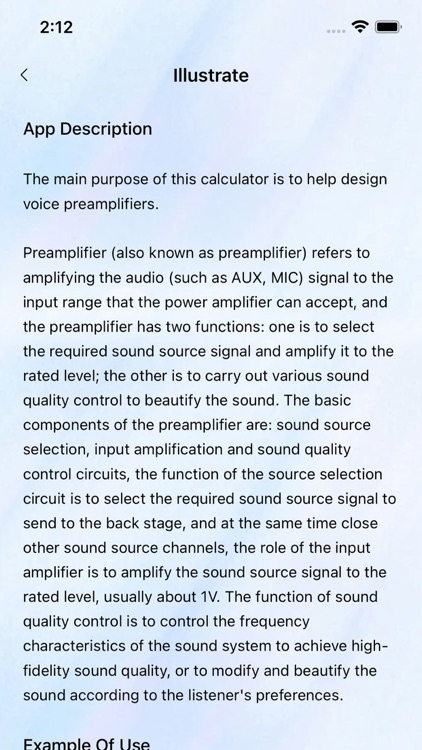 Preamplifier Design Calculator