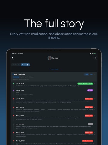 PACKLEADER: Dog Health Log iPad screenshot