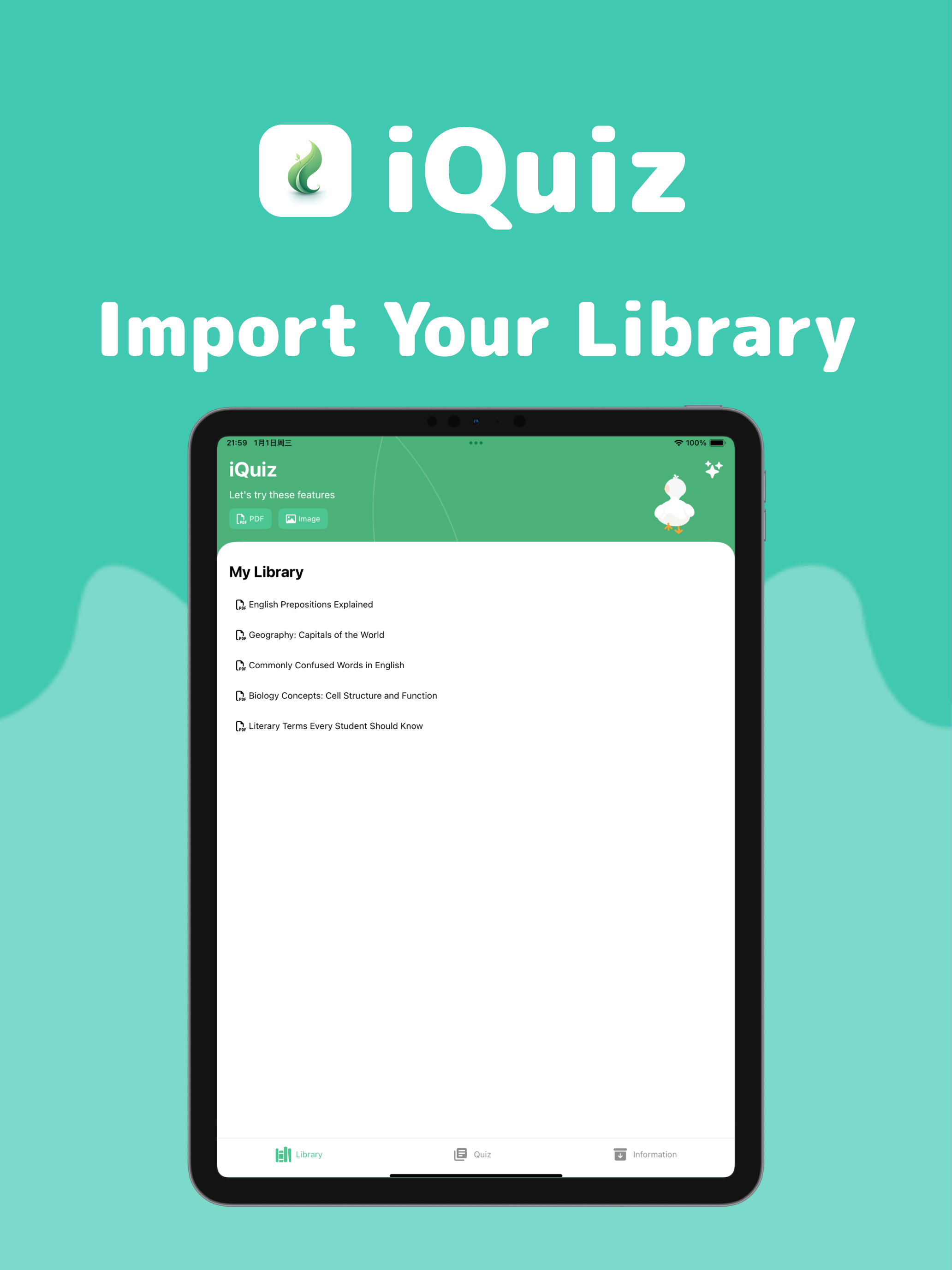 iQuiz - Your Library Quizzes
