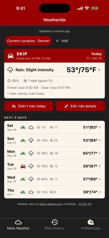 Weatheride screenshot 4