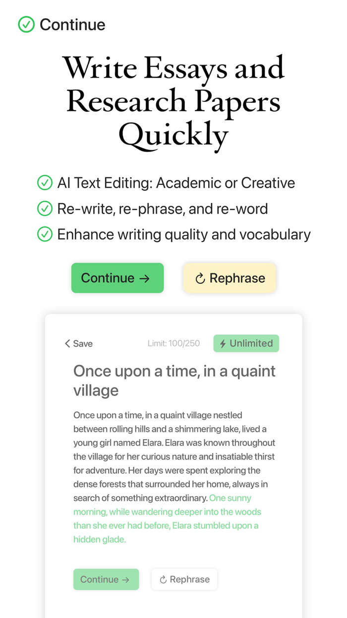 Continue AI Writer Copilot