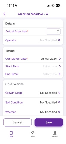 TELUS Crop Management screenshot