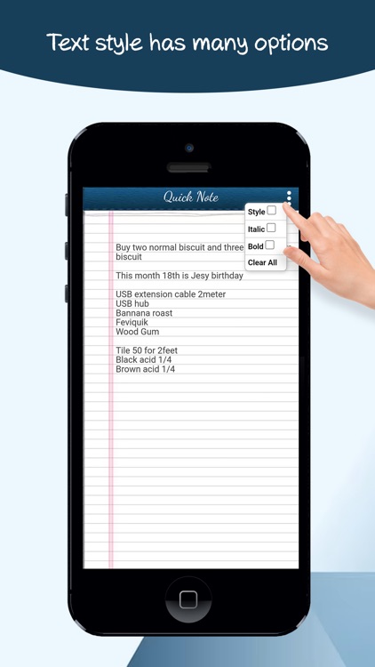 Quick note - One page note