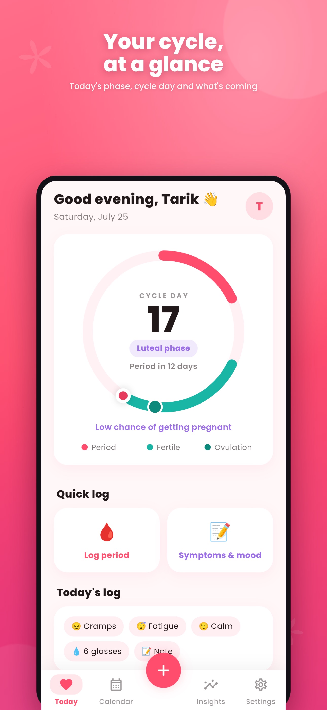 Screenshot 1 of Bloom: Period & Cycle Tracker