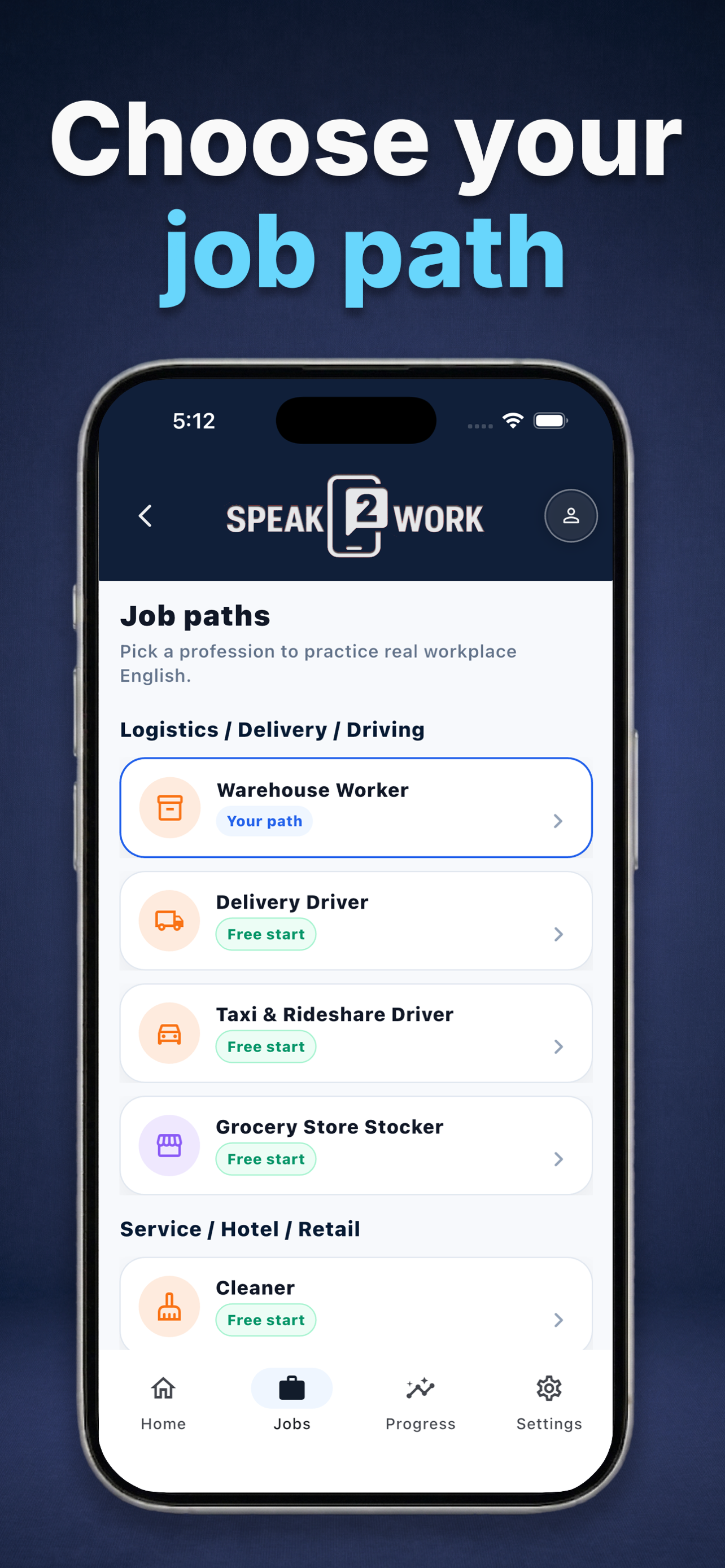 Speak2Work: Job English