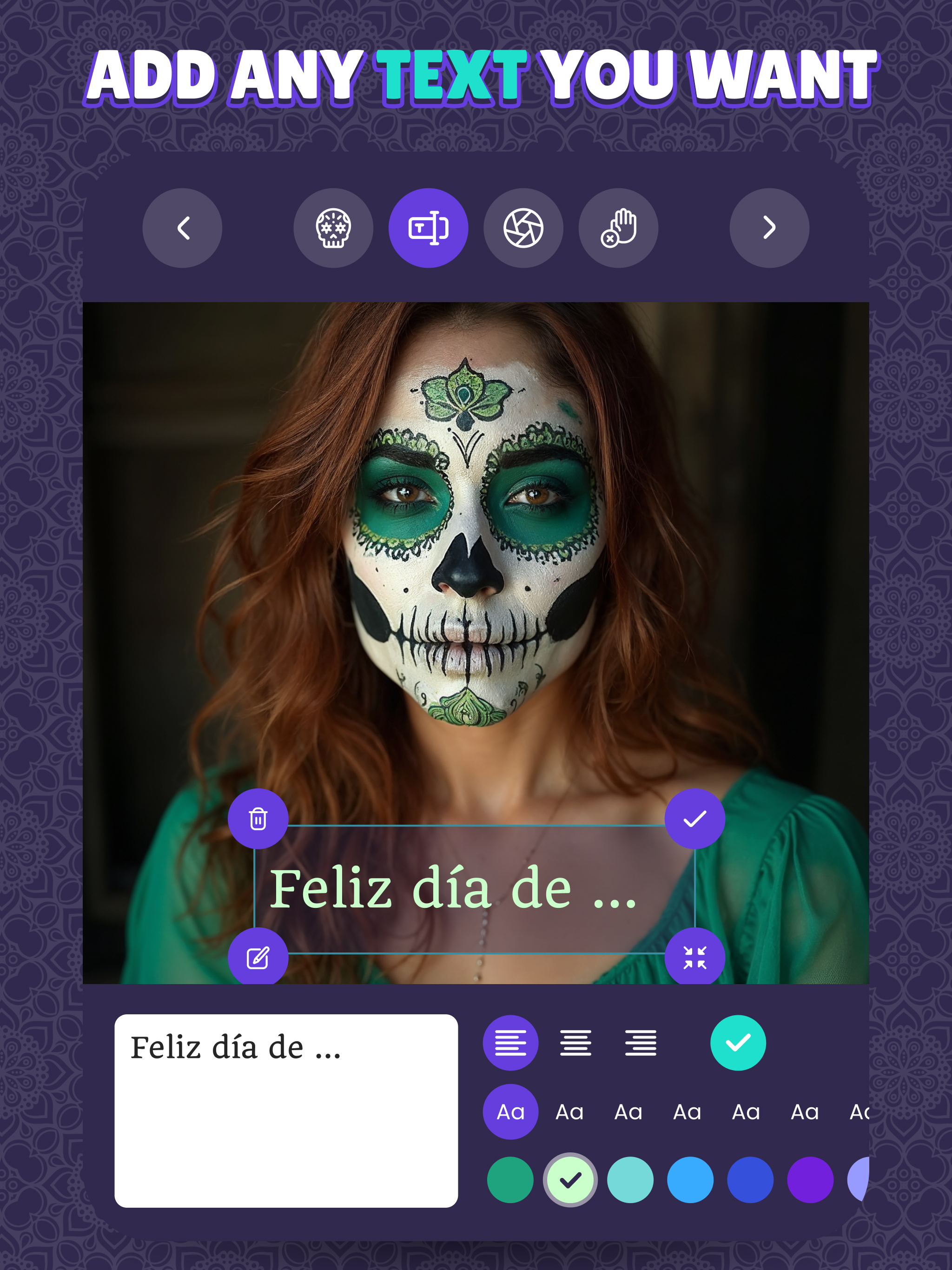 Mexican catrina face mask AI
