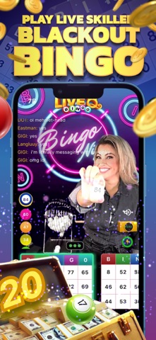 Live Q Bingo Real Host+Tumbler iPhone screenshot