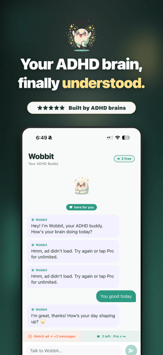 Wobbit: ADHD Focus Buddy Screenshot 1 of 8