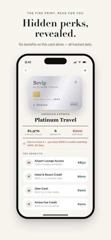 Bevip - Best Credit Card Perks iPhone screenshot