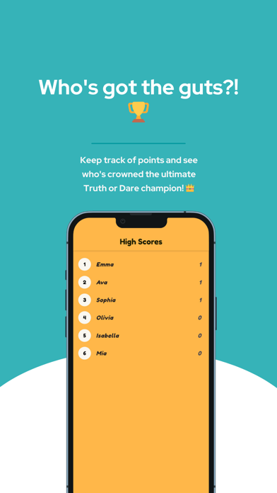 Teen Truth or Dare Party Game Screenshot