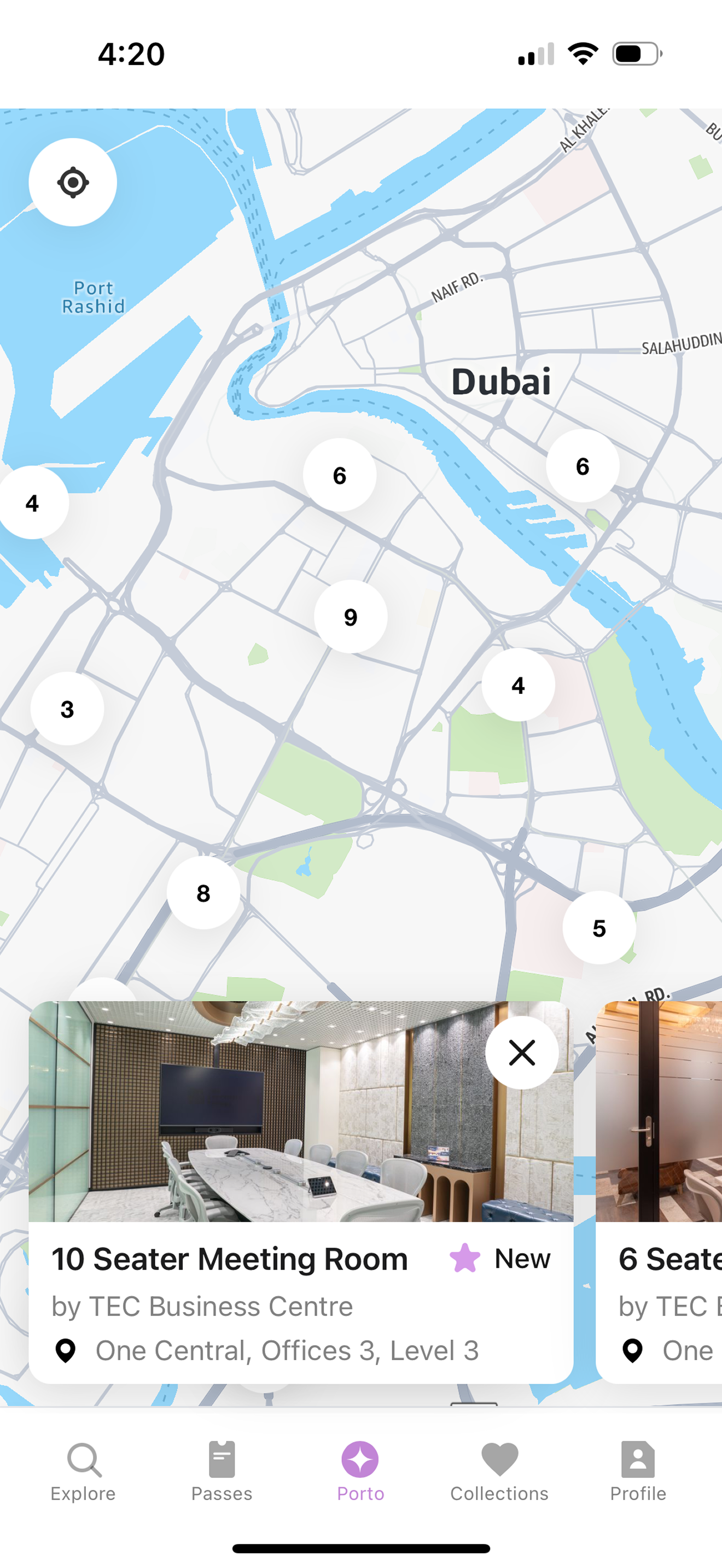 Porto - space booking screenshot 2